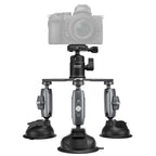 Telesin 3-Arm Ventouse Monture pour GoPro+appareil photo (avec 3 ventouses)