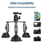 Telesin 3-Arm Ventouse Monture pour GoPro+appareil photo (avec 3 ventouses)