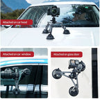 Telesin 3-Arm Ventouse Monture pour GoPro+appareil photo (avec 3 ventouses)