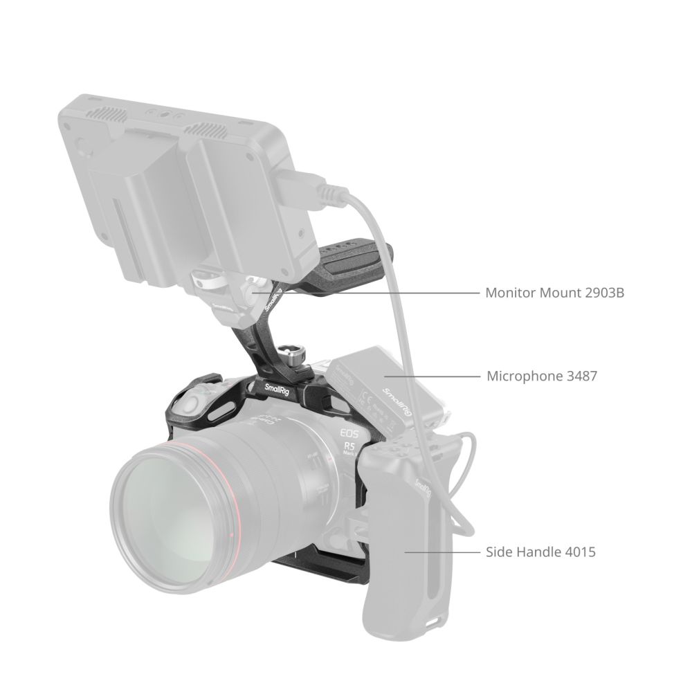 Kit de Cage "Noir Mamba" SmallRig pour Canon EOS R5 Mark II 4976
