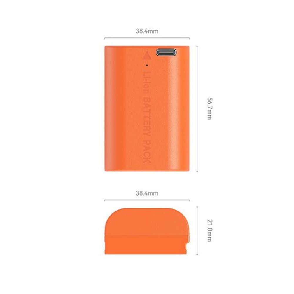 SmallRig 4968 LP-E6NH USB-C Batterie Rechargeable pour Appareil Photo Orange