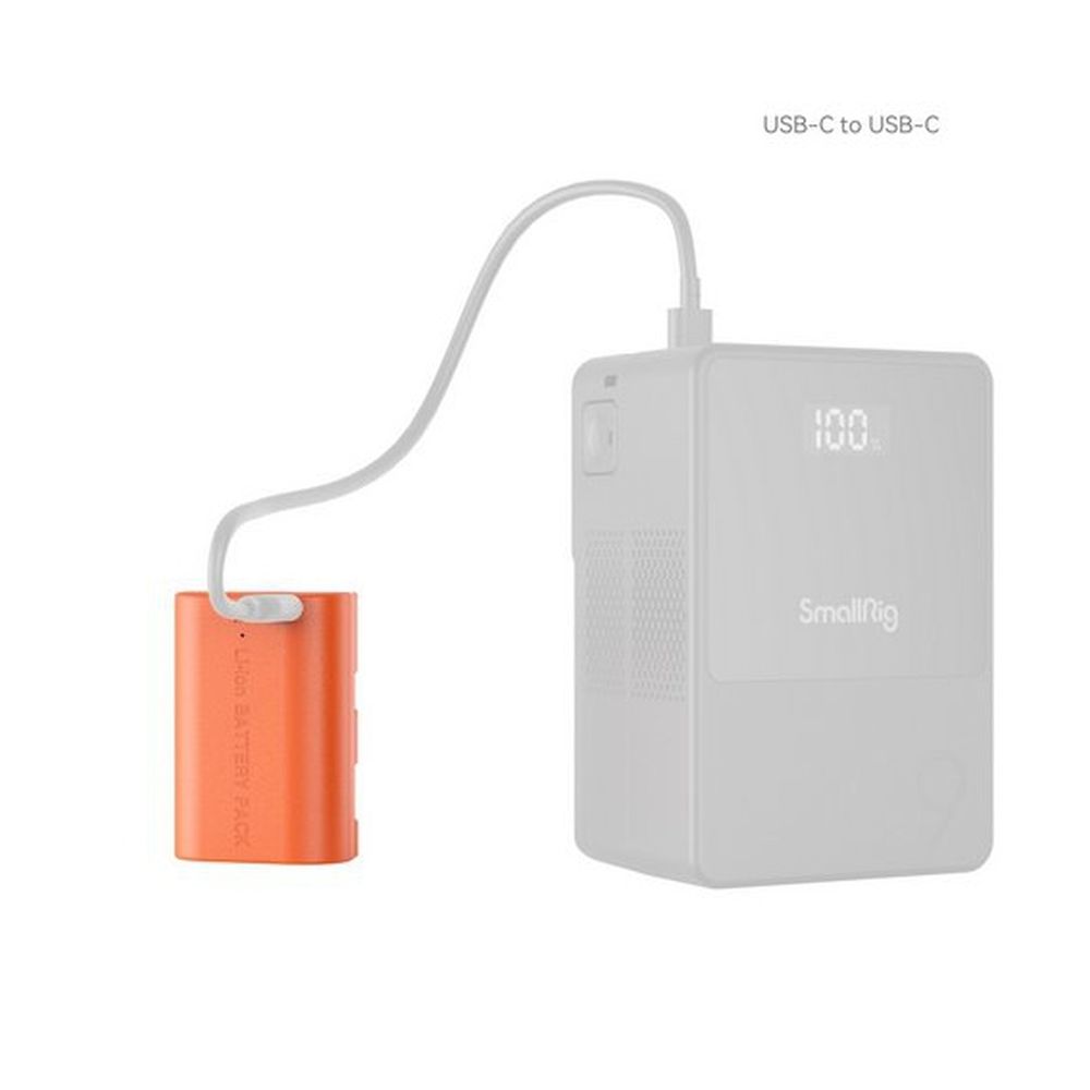 SmallRig 4968 LP-E6NH USB-C Batterie Rechargeable pour Appareil Photo Orange