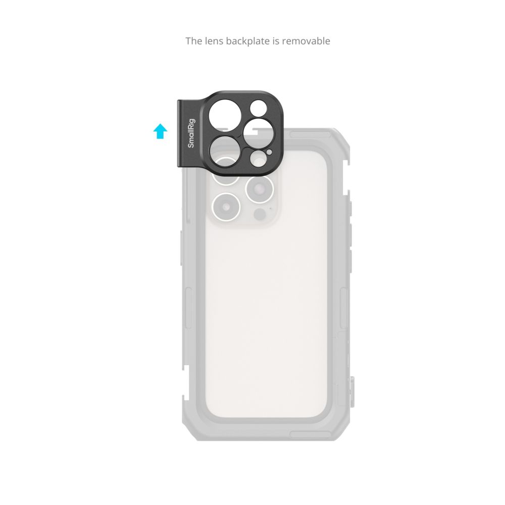 SmallRig 5009 Plaque arrière à objectif fileté de 17mm pour la cage de la série 16 de l'iPhone