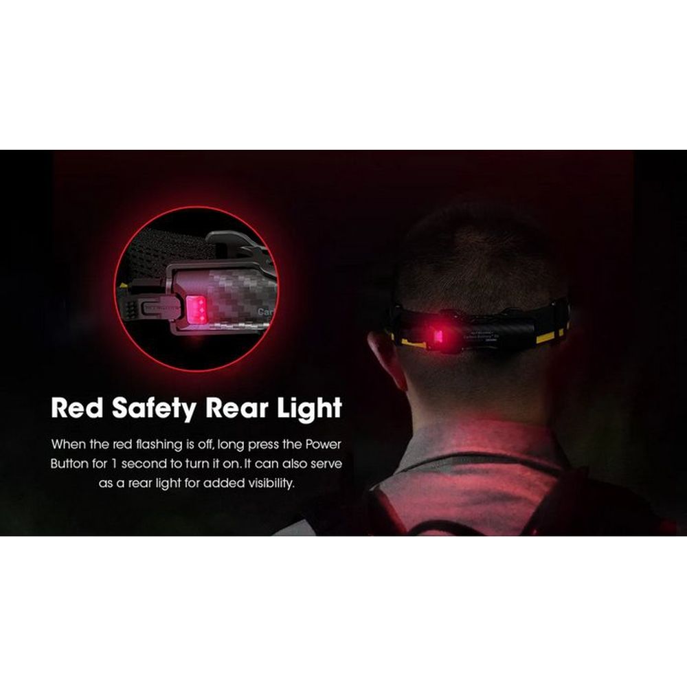 Kit d'autonomie de Lampe Frontale Nitecore Carbon Batterie 6K Extended Headlamp