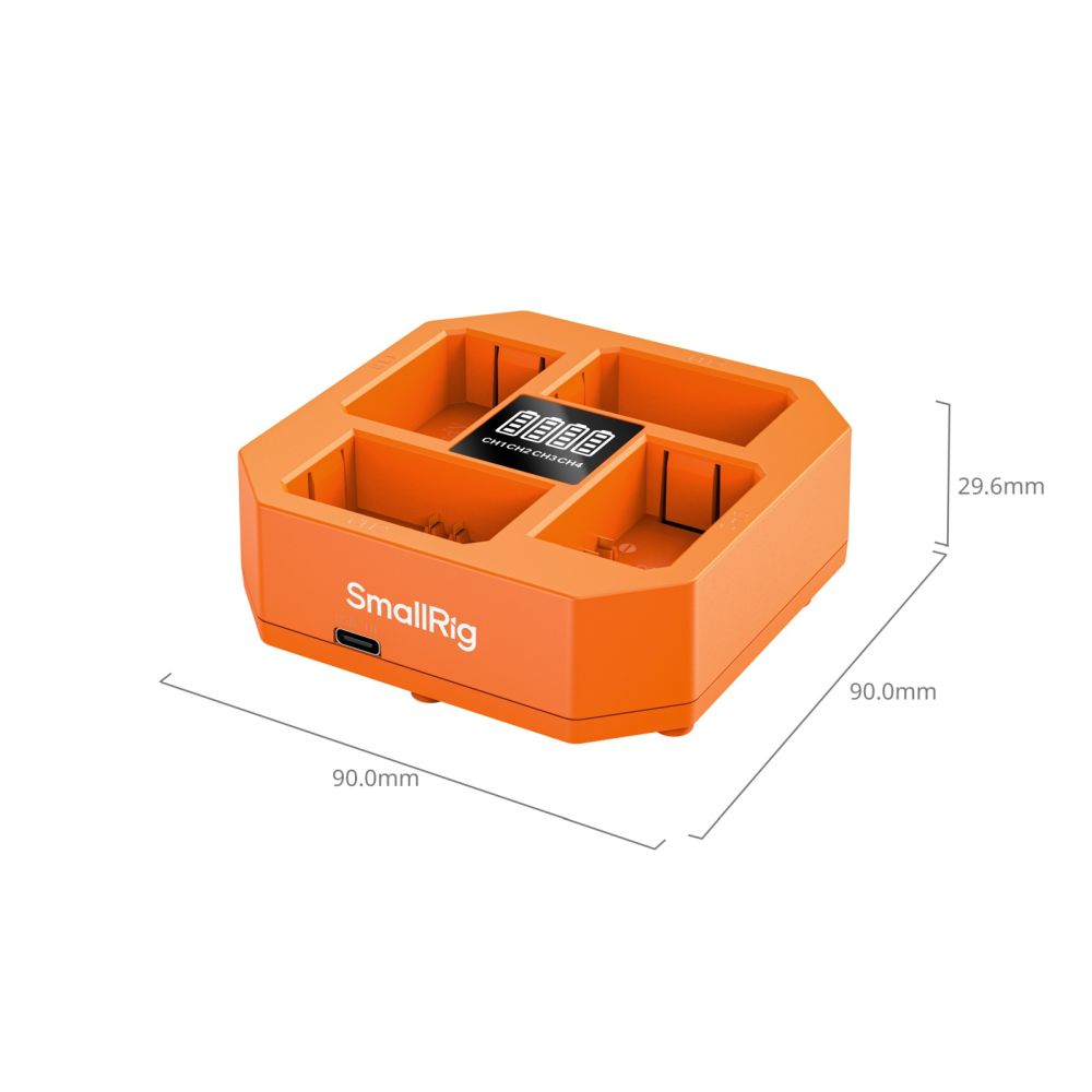 SmallRig 4839 NP-FZ100 Chargeur de batterie pour caméra à 4 canaux