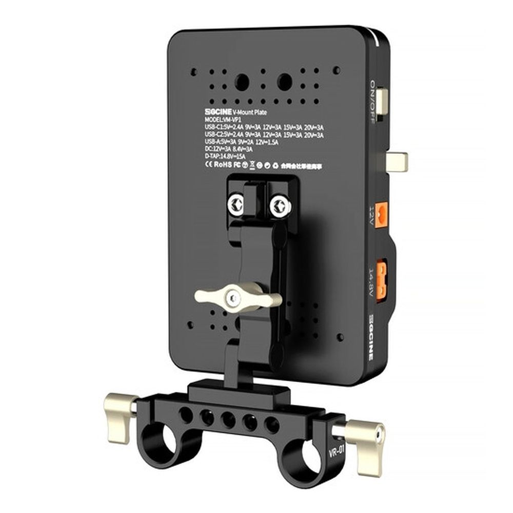 ZGCINE Plaque de Montage en V Inclinable sur Tige de 15mm
