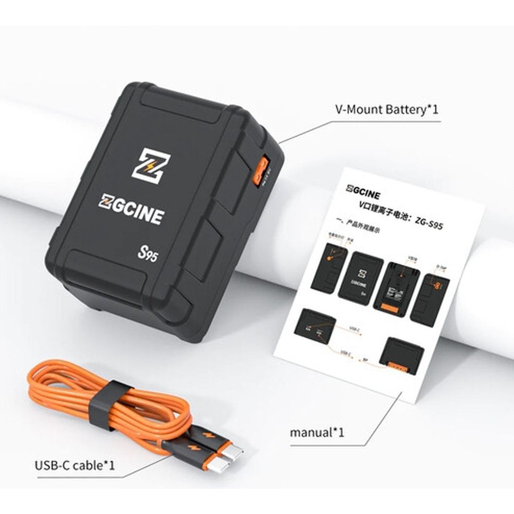 ZGCINE V-mount Battery 98Wh S-series