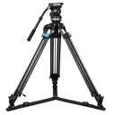 Sirui Trépied vidéo à deux pieds 75mm demi-bol + tête fluide professionnelle VHS10