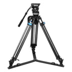 Sirui Trépied vidéo à deux pieds 75mm demi-bol + tête fluide professionnelle VHS10