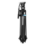 Sirui Trépied vidéo à deux pieds 75mm demi-bol + tête fluide professionnelle VHS10