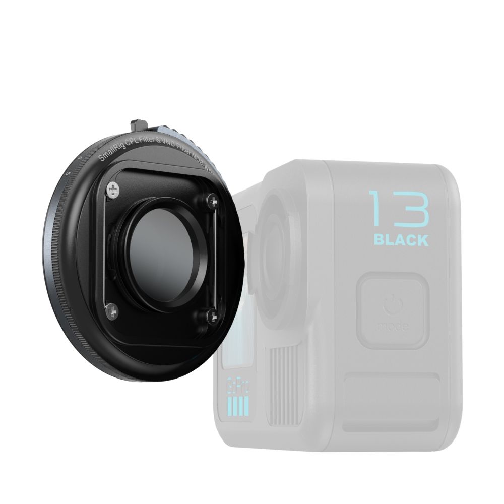 SmallRig 4942 Filtre CPL & VND 3-5 pour GoPro HERO13/12/11/10 Noir