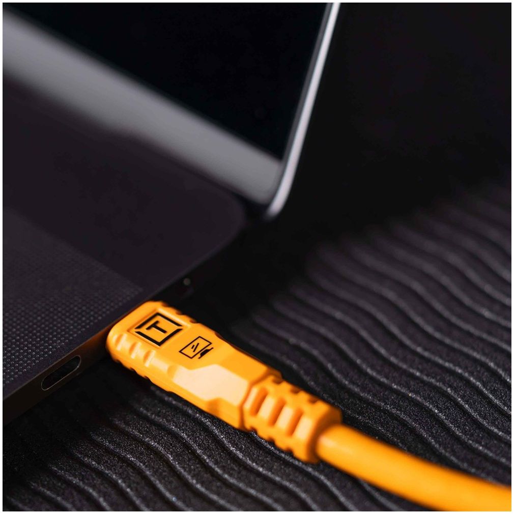 Tether Tools TetherPro Optima 10G USB-C, 31' (9,4m), Orange Droit