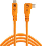 Tether Tools TetherPro Optima 10G USB-C, 6' (1.8m), straight to right orange
