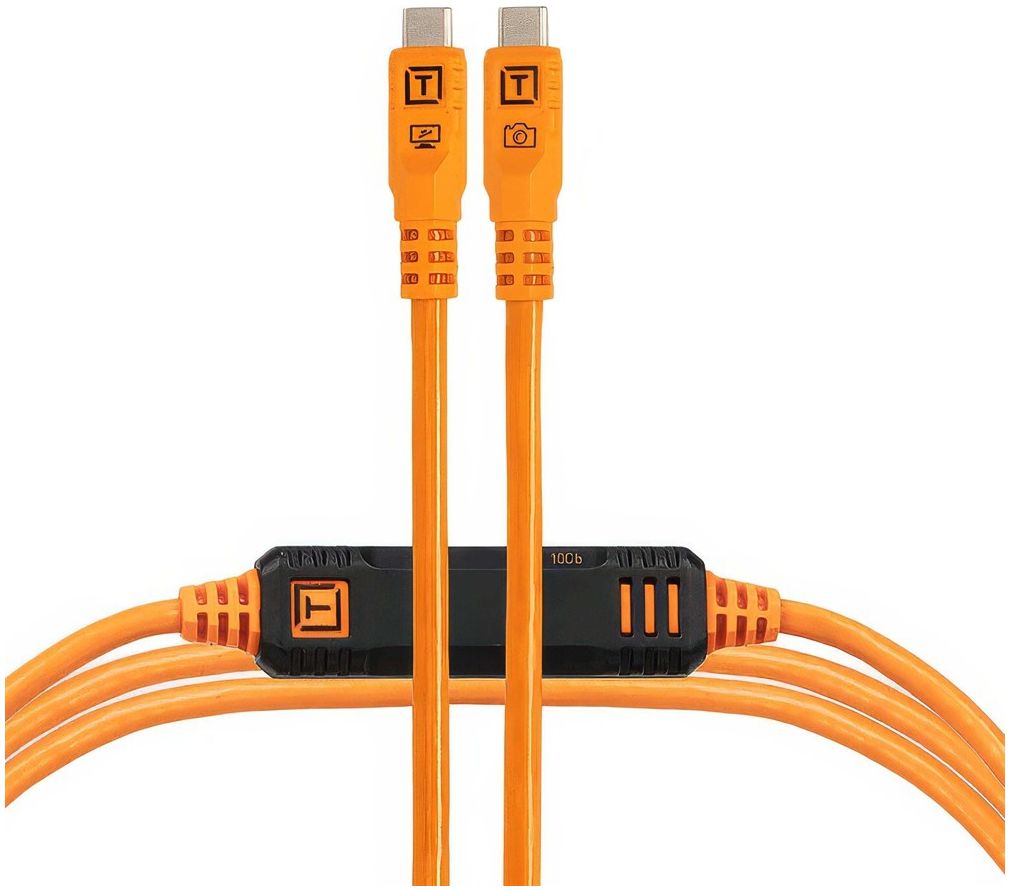 Tether Tools Starter Tethering Kit, Optima 10G, 15' (4.6m), Straight Orange
