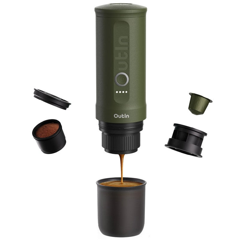 OutIn Nano Portable Electric Espresso Machine – Vert forêt