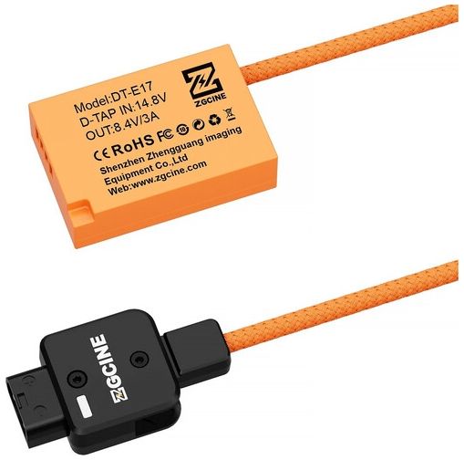 ZGCine D-Tap To LP-E17 Dummy Batterie Câble (Câble de Batterie Factice LP-E17)