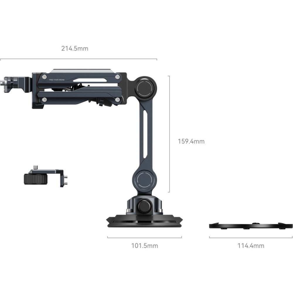 SmallRig 5123 mini Shock Absorber Arm for DJI Osmo Pocket 3 / GoPro HERO13 / Insta360 X4