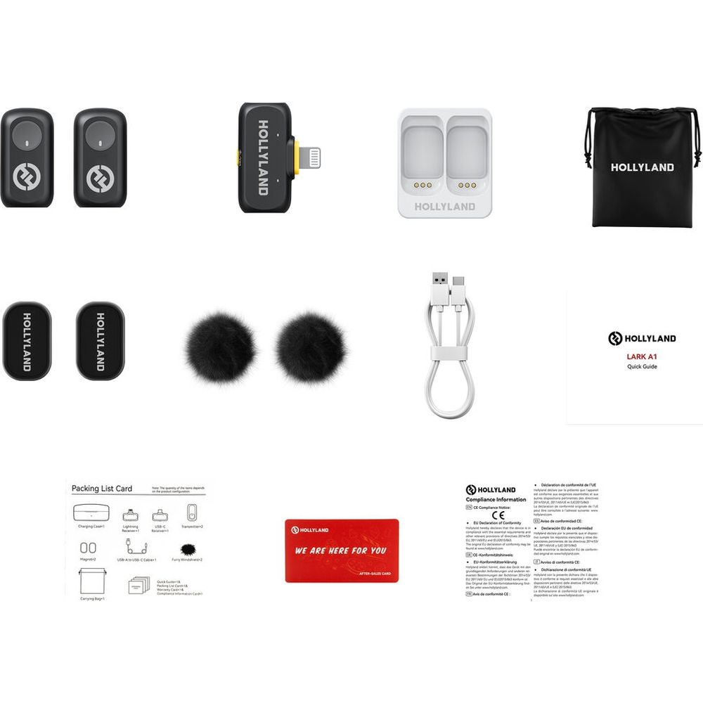 Hollyland LARK A1 Mini Duo Lightning Microphone sans Fil