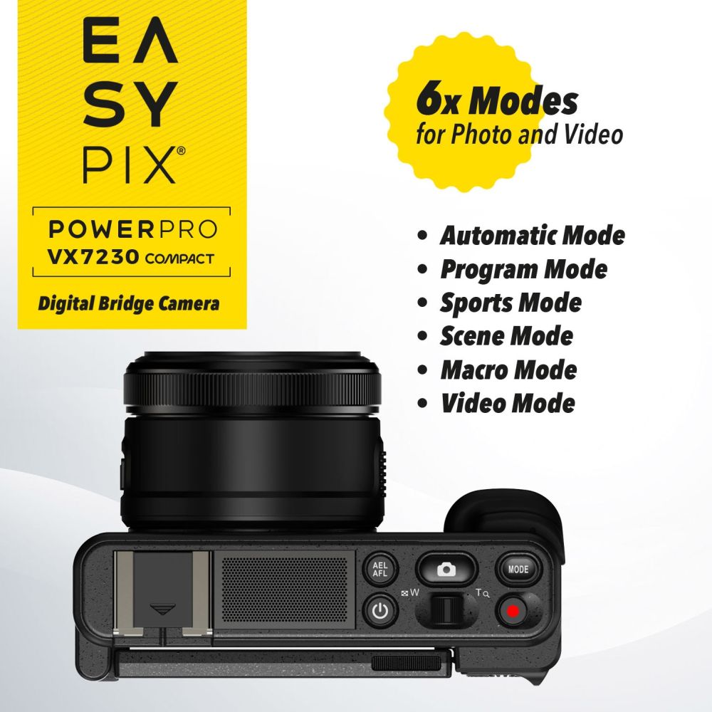 Easypix PowerPro VX7230 Compact WiFi Appareil Photo Bridge