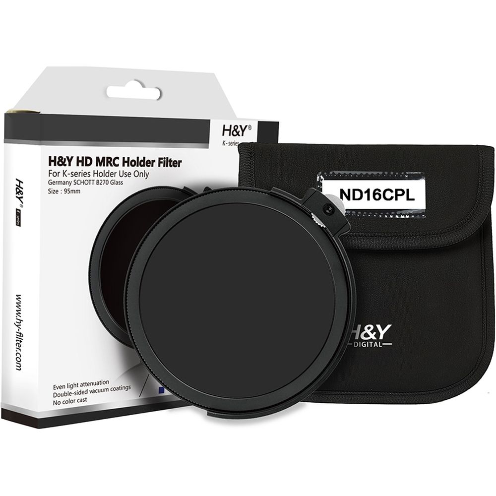 H&Y K-Series ND16 + Polariseur Circulaire HD MRC 95mm Drop-in Support Filtre