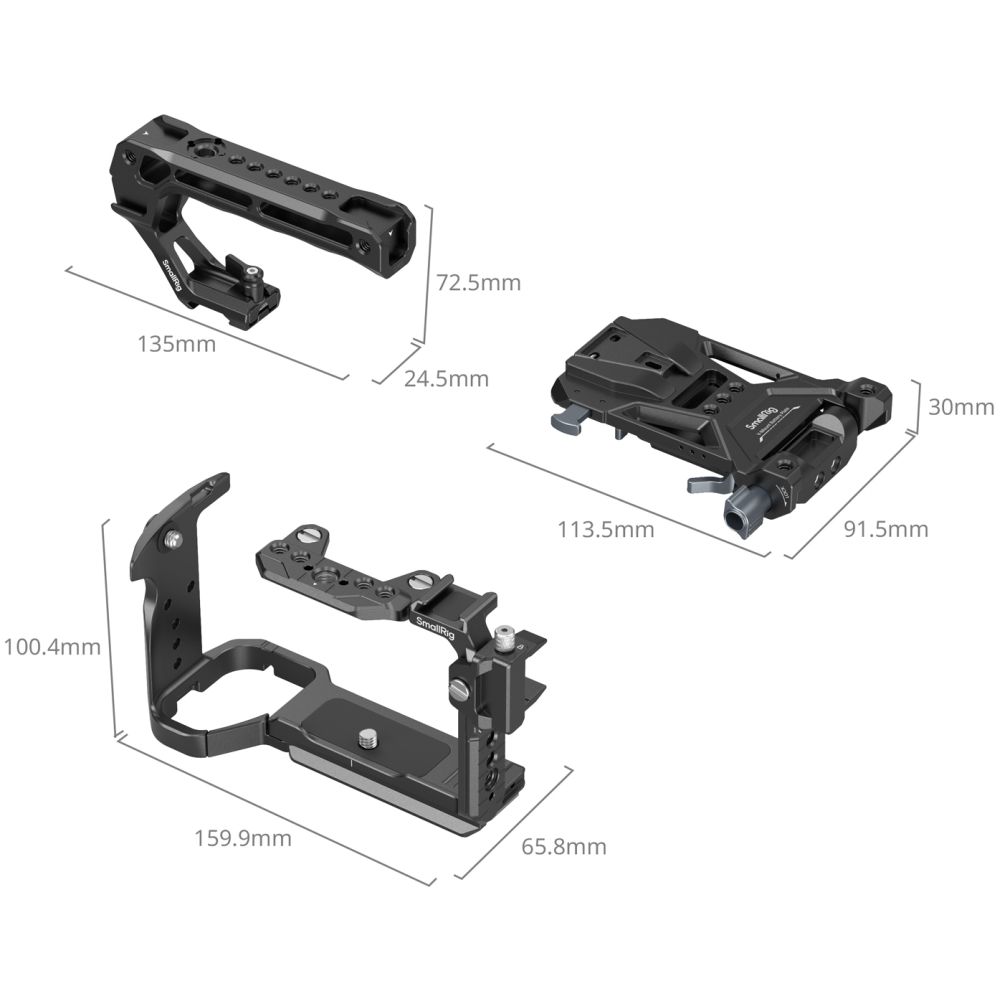 SmallRig 5590 Advanced Cage Kit avec Batterie Plate pour Sony FX2