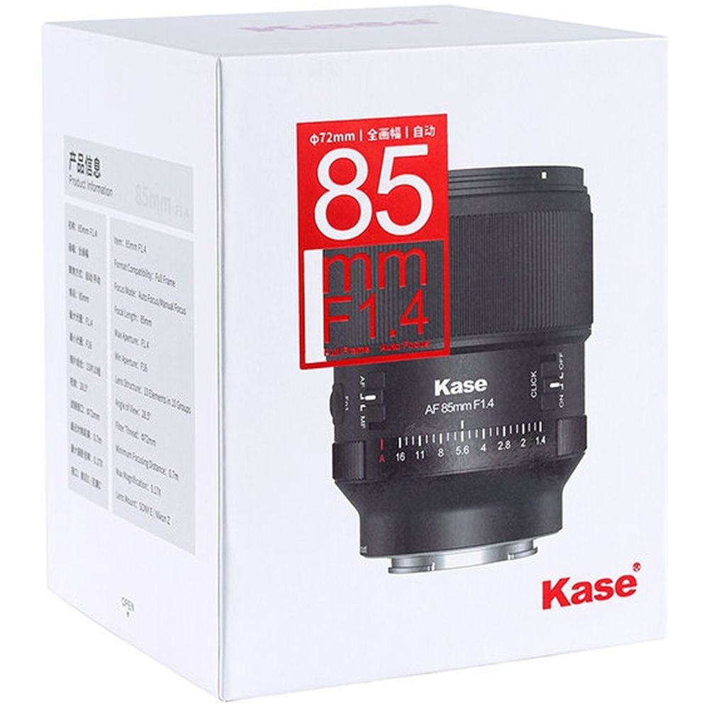 Objectif Kase 85mm f/1.4 AF Fuji X