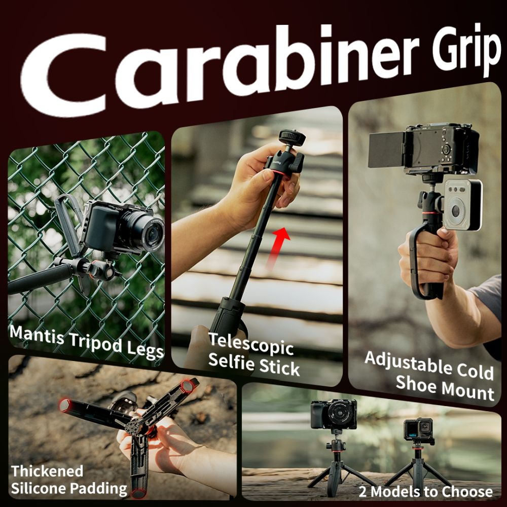 SmallRig 5568 VT-07 Trépied Mantis pour caméra d'action en forme de mousqueton