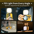 Lampe vidéo LED amovible SmallRig 5513 Vibe P48 pour téléphone portable « Édition BumbleBee »