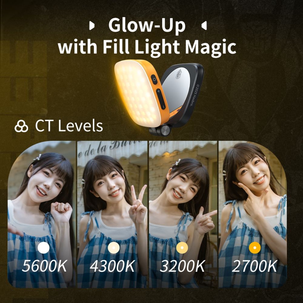 Lampe vidéo LED amovible SmallRig 5513 Vibe P48 pour téléphone portable « Édition BumbleBee »