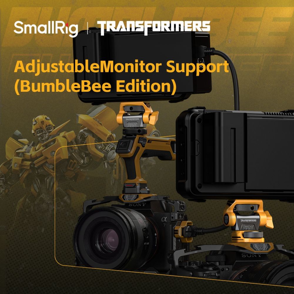 Support d'écran réglable SmallRig 5520 compatible avec les vis ARRI 3/8''-16 « Édition BumbleBee »