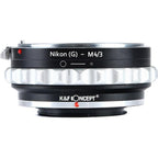 Adaptateur d'objectif K&F Nikon F (type G) - Micro 4/3