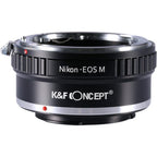 Adaptateur d'objectif K&F Nikon F - Canon EOS M (EF-M)