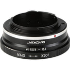 K&F Objectif Adaptateur Canon FD - Canon EF-M (1/4" Trépied-mount)