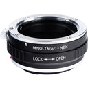 Adaptateur d'objectif K&F pour Sony Alpha A et Minolta AF - Monture Sony E