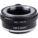 K&F Objectif Adaptateur M42 - Canon EF-M (avec 1/4" Trépied-mount)