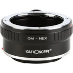 K&F Objectif Adaptateur Olympus OM - Sony E-Mount (Trépied-mount)