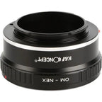 K&F Objectif Adaptateur Olympus OM - Sony E-Mount (Trépied-mount)