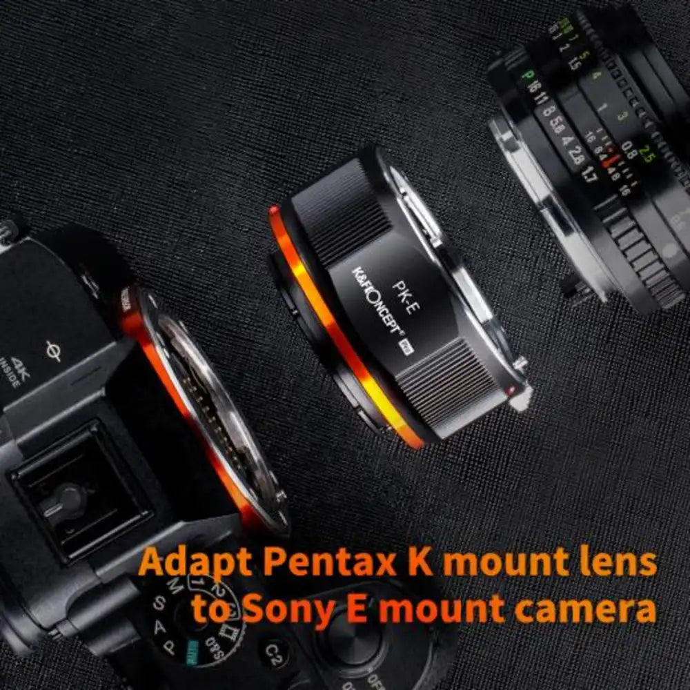 K&F Objectif Adaptateur Pentax K - Sony E-Mount (PRO)
