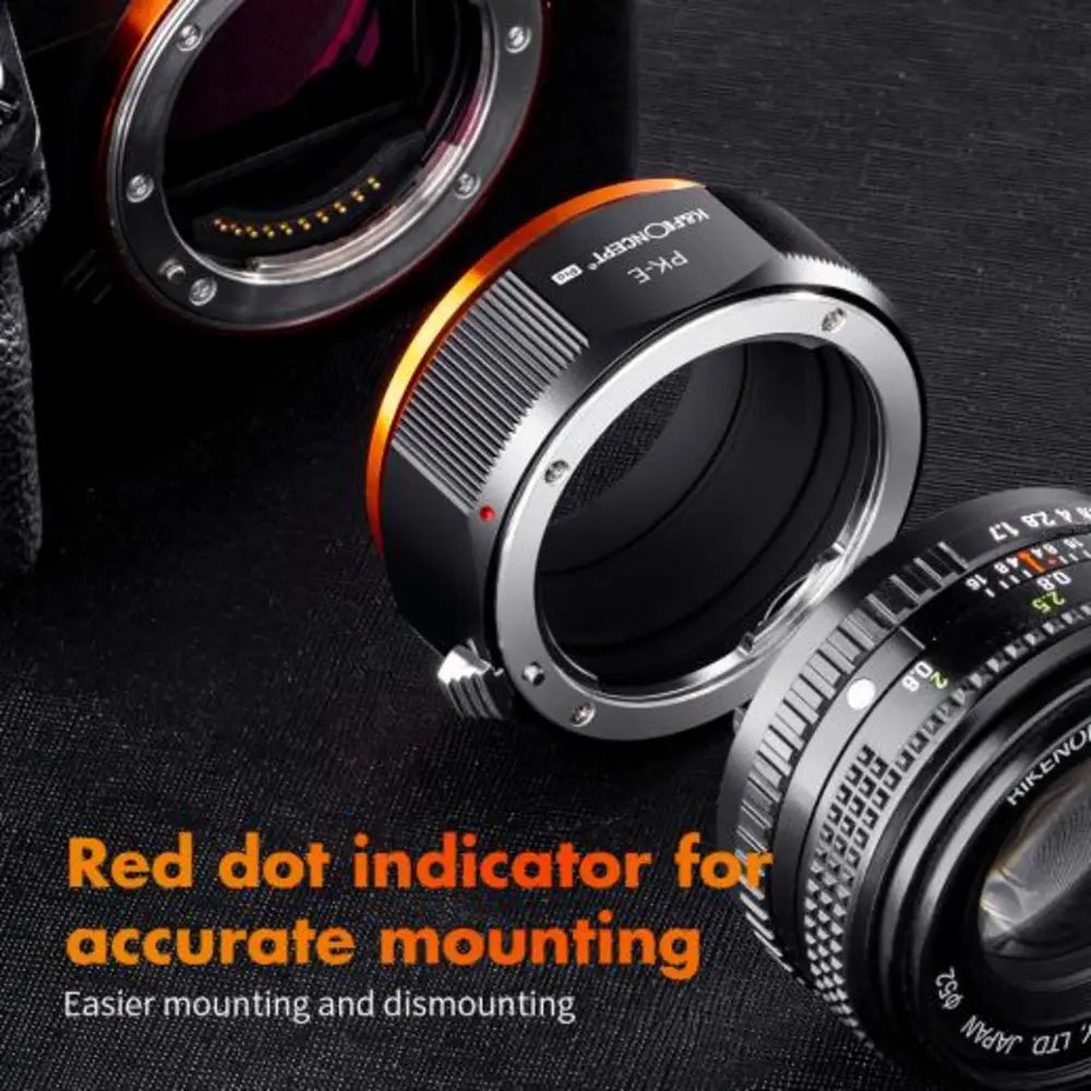 K&F Objectif Adaptateur Pentax K - Sony E-Mount (PRO)