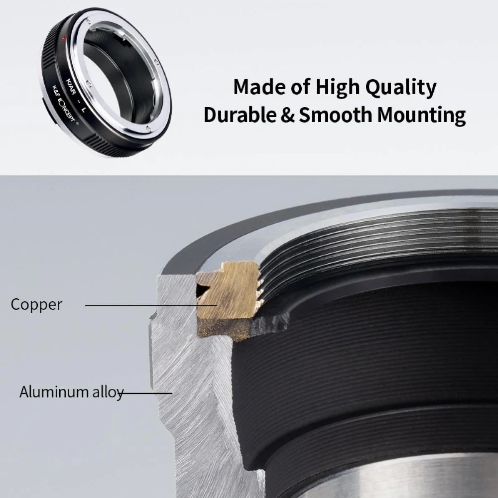 K&F Objectif Adaptateur Konica AR - Leica L