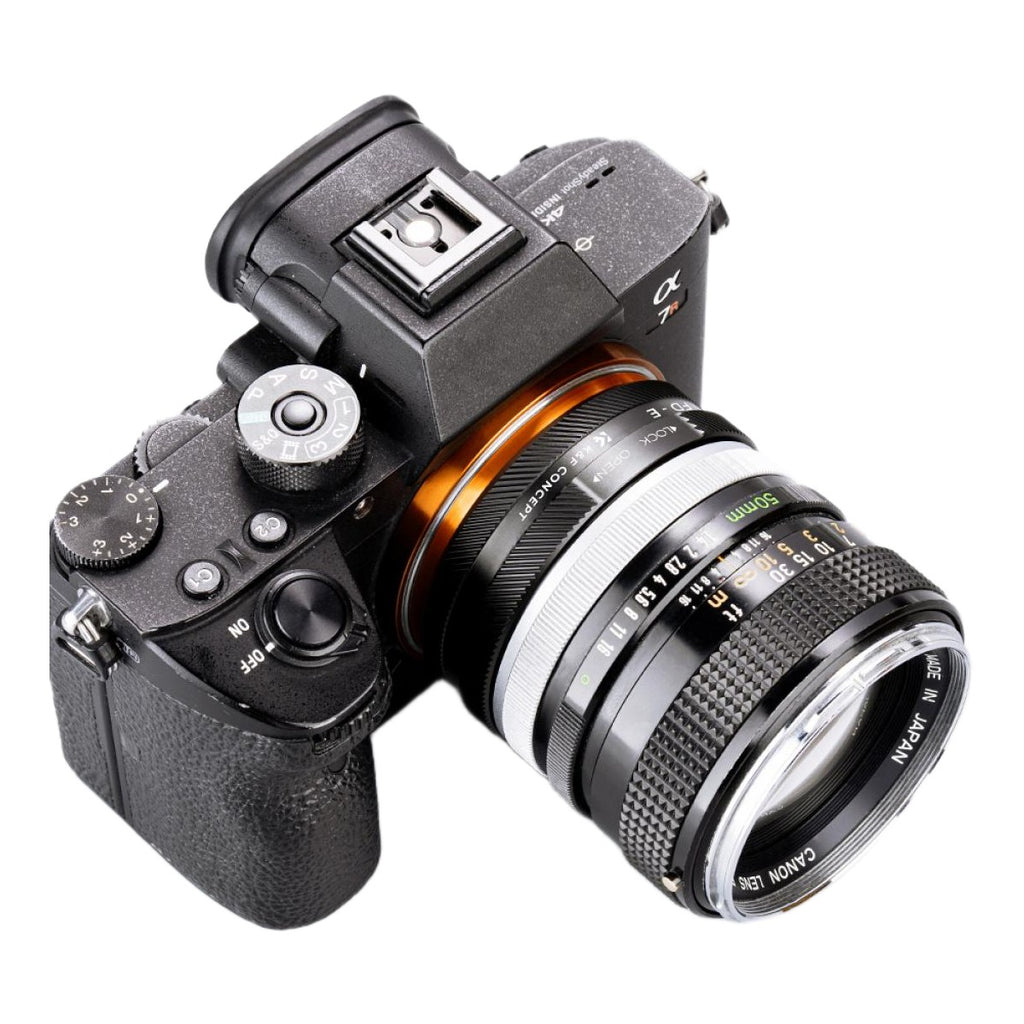 K&F Adaptateur d'objectif Canon FD - Sony E-Mount (IV PRO)