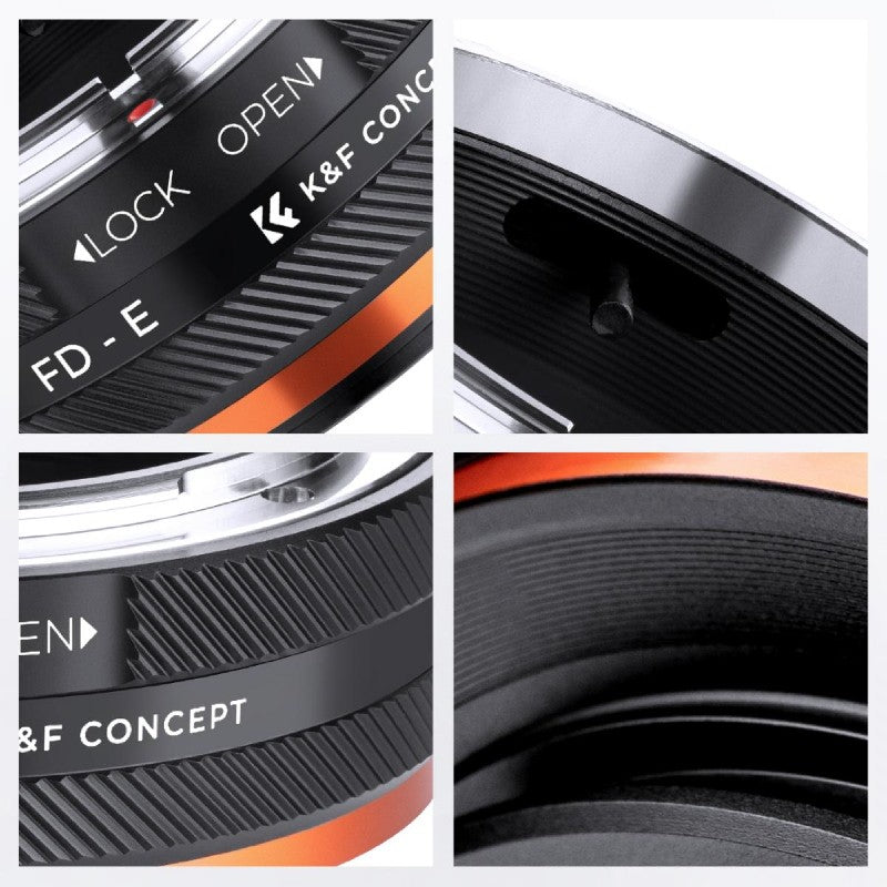K&F Adaptateur d'objectif Canon FD - Sony E-Mount (IV PRO)