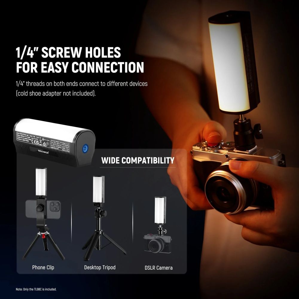 Neewer TL98C 6W Tube lumineux RGB magnétique 108cm