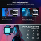 Kit d'éclairage LED RGB Neewer 660 PRO II 2x 50W avec supports et sac de transport