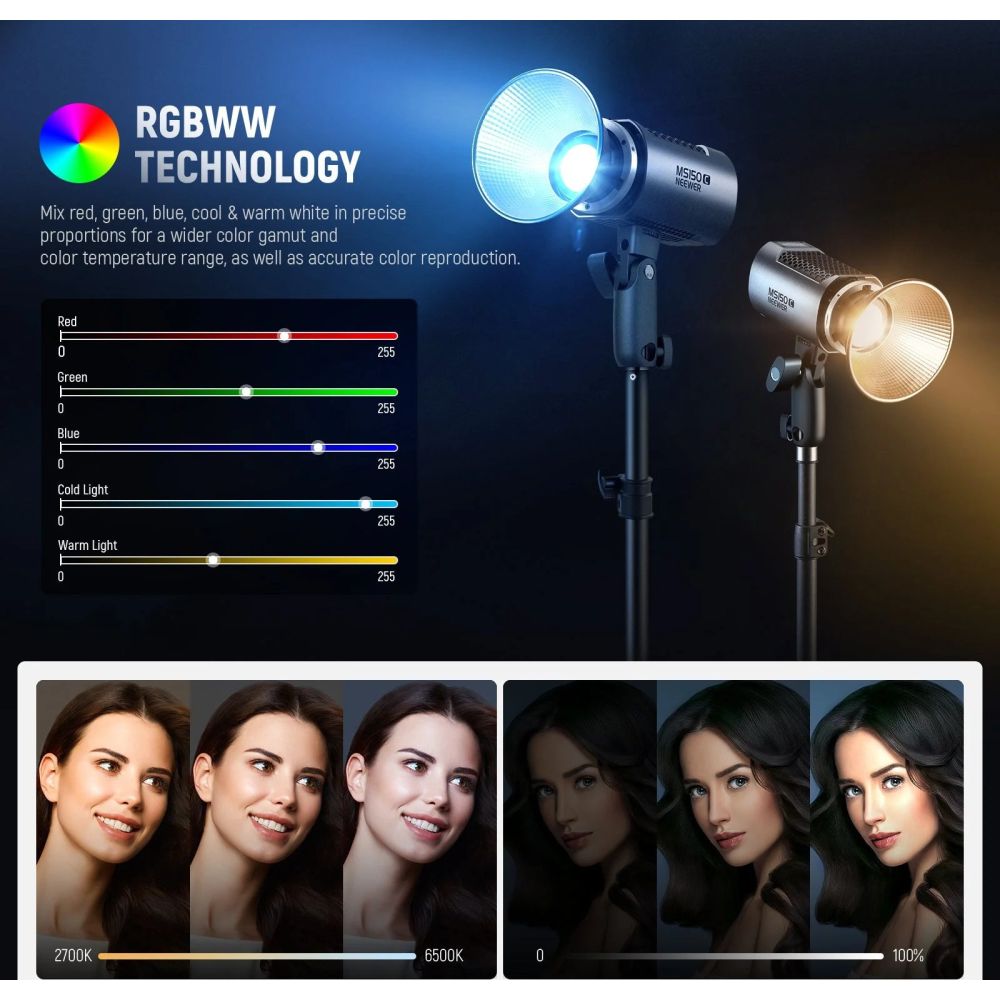 Neewer MS150C 150 W Lampe LED RGB