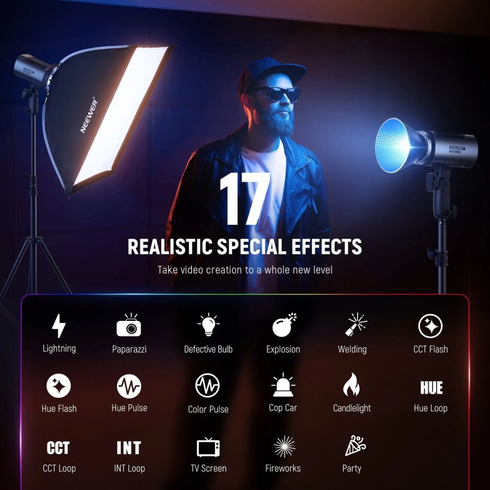 Neewer MS150C 150 W Lampe LED RGB