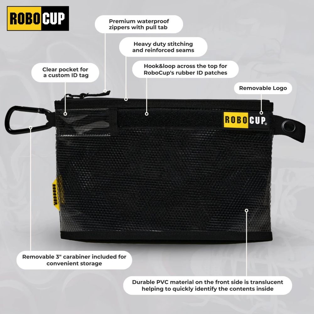 RoboCup Pro Zippered Storage Pouch 3 Pack