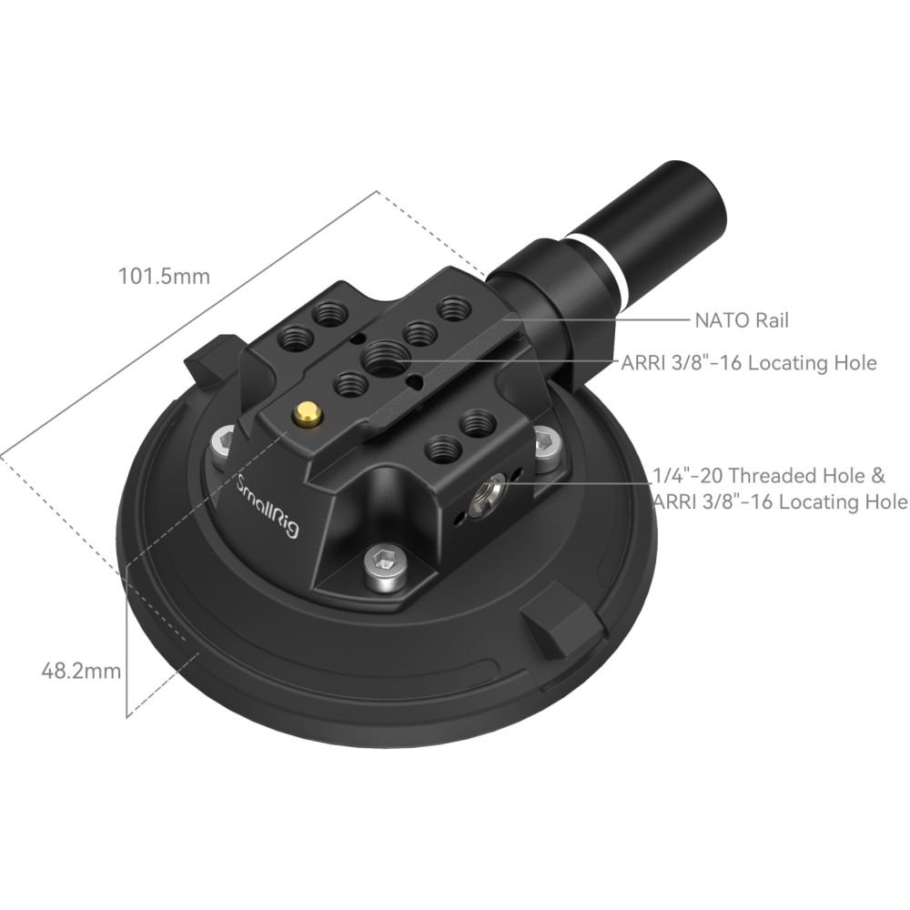 Support de caméra à ventouse SmallRig 4122C 4"