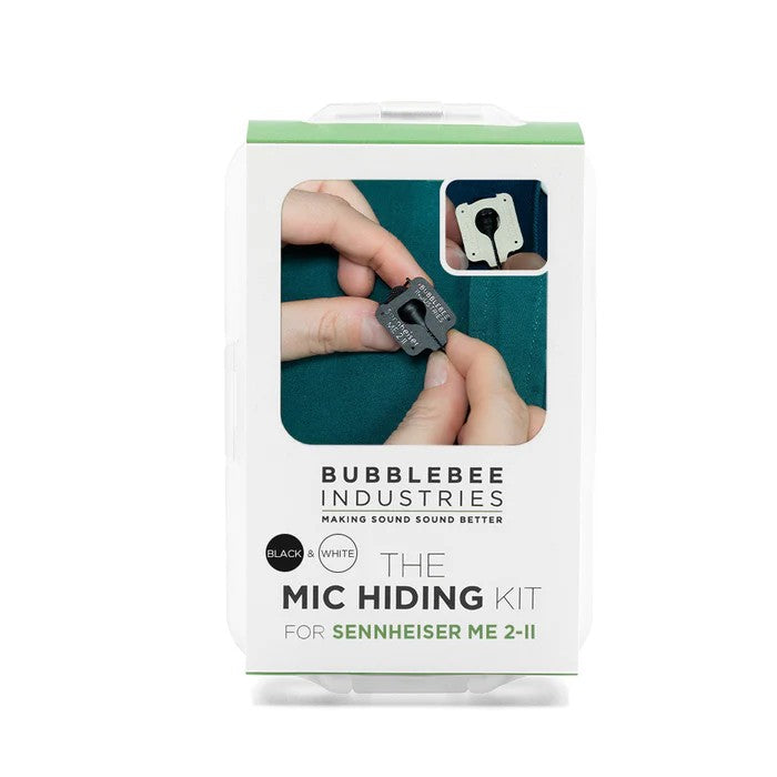 Bubblebee The Mic Hiding Kit pour Sennheiser ME 2-II, Noir & Blanc
