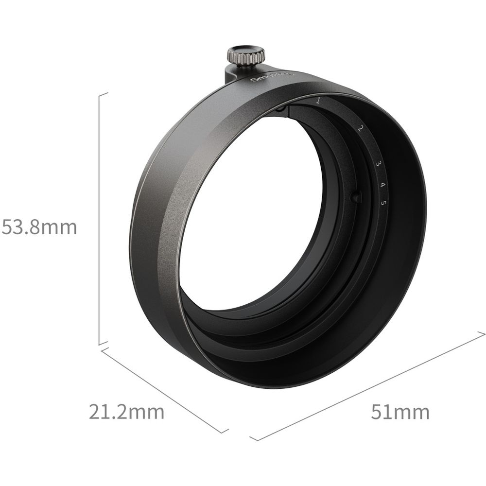 Pare-soleil SmallRig 5709 pour Fujifilm X demi-corps, argent anthracite
